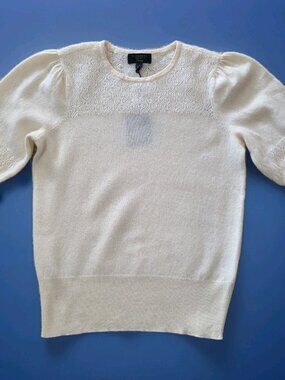 Charter Club Luxury Cashmere Sweater Womens Size Small Short Sleeves Feminine